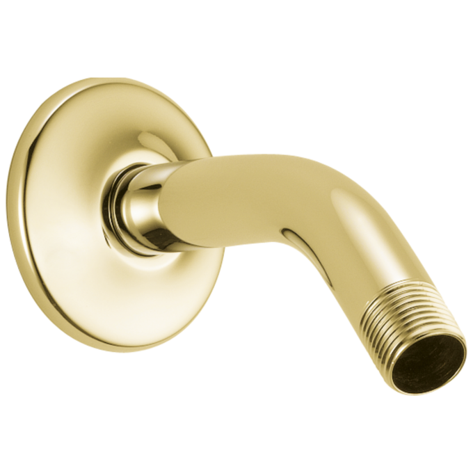 DELTA Universal Showering Components Wall Mount Shower Arm & Flange — Polished Brass