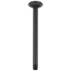 DELTA Universal Showering Components Shower Arm & Flange 14" Ceiling Mount — Matte Black