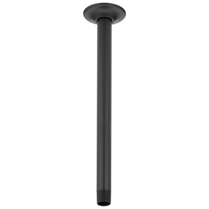 DELTA Universal Showering Components Shower Arm & Flange 14" Ceiling Mount — Matte Black