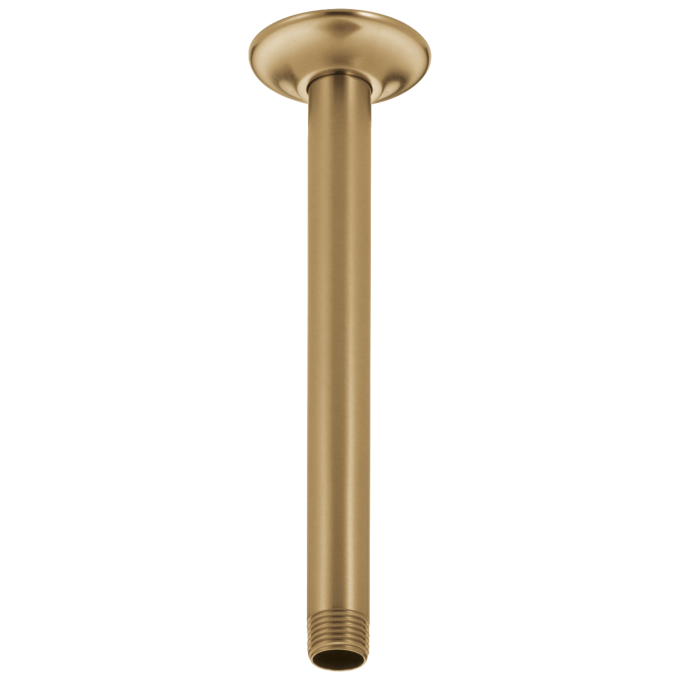DELTA Universal Showering Components 10" Ceiling Mount Shower Arm and Flange — Champagne Bronze