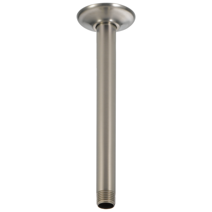 DELTA Universal Showering Components 10" Ceiling Mount Shower Arm and Flange — Stainless