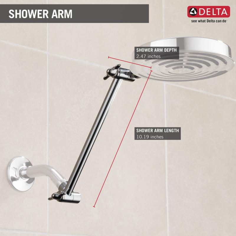 DELTA Universal Showering Components Adjustable Shower Arm — Chrome