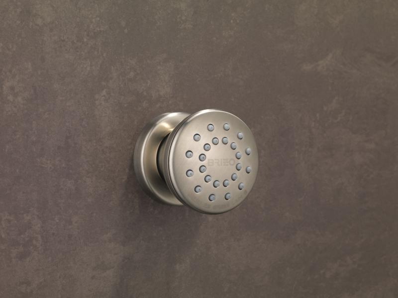 BRIZO Essential Shower Touch-Clean Round Body Spray — Brushed Nickel
